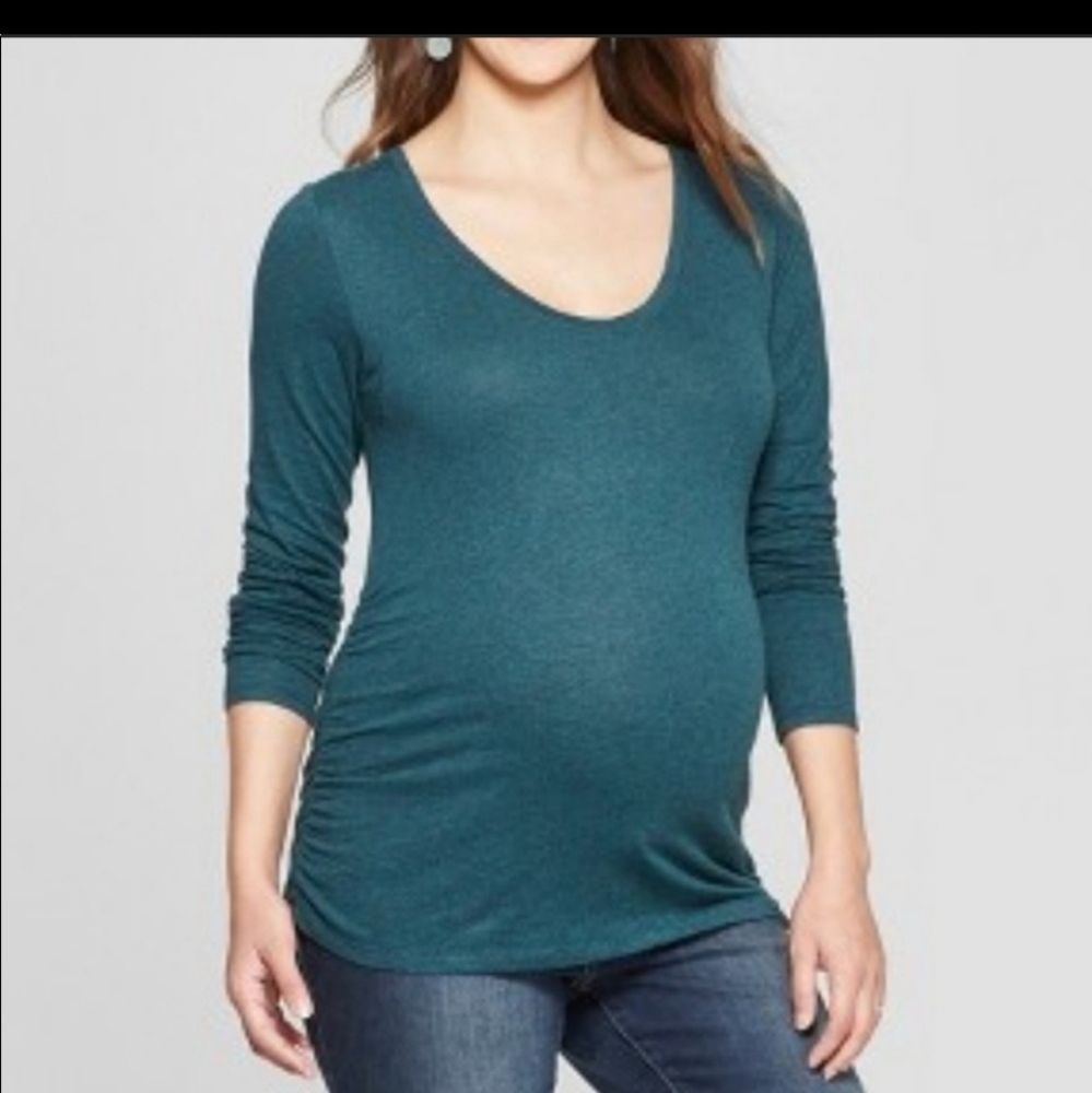 Women's  Long Sleeve Side Shirred TSHIRT